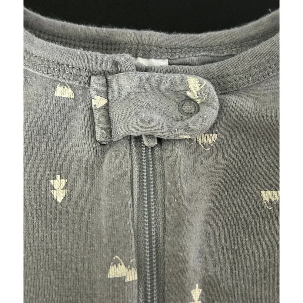 Gerber Baby Boy Gray Mountain Tree Print Footed Pajama Sleeper 24 Months 1490